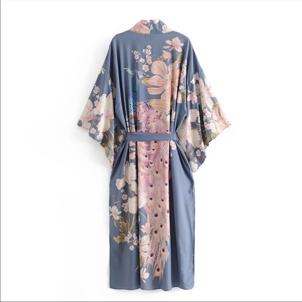 Bird Of Paradise Gypsy Bohemian Kimono - Picture 15 of 16